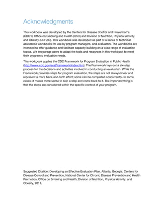 Developing an effective evaluation plan | PDF