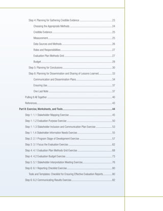Developing an effective evaluation plan | PDF