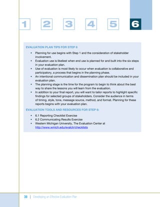 Developing an effective evaluation plan | PDF