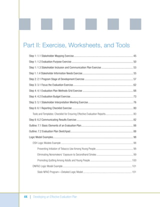 Developing an effective evaluation plan | PDF