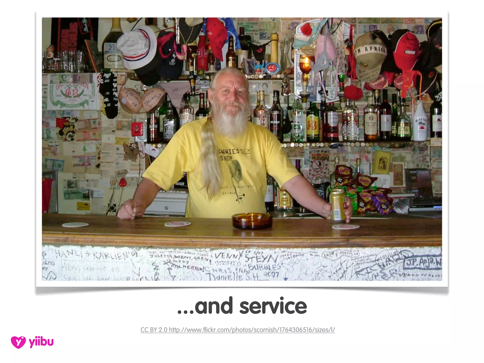 ...and service
CC BY 2.0 http://www.flickr.com/photos/scornish/1764306516/sizes/l/
 