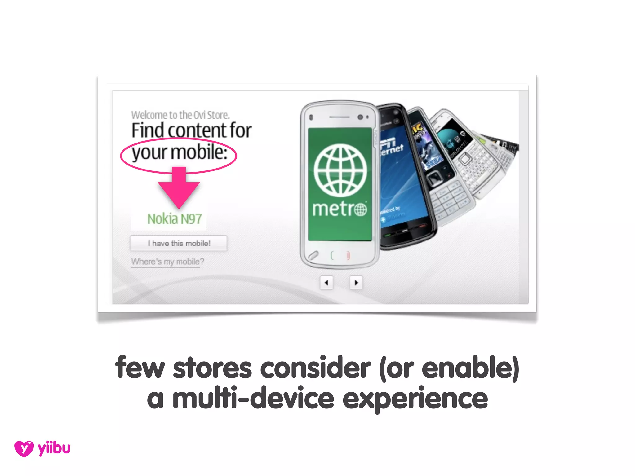 few stores consider (or enable)
  a multi-device experience
 