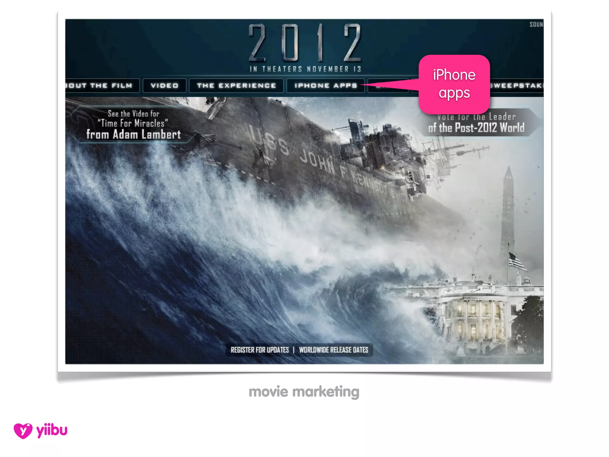 iPhone
                   apps




movie marketing
 
