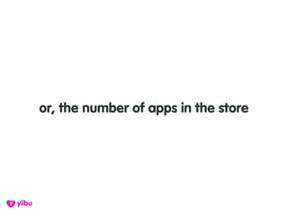 or, the number of apps in the store
 