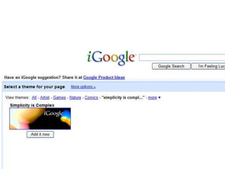 3. Select an artist theme: Simplicity is Complex 