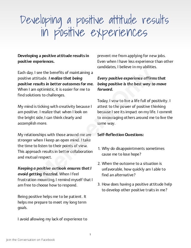 How to have a more positive experience