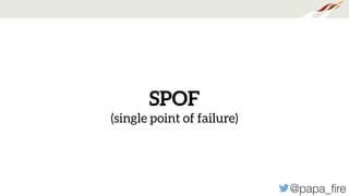 @papa_ﬁre
SPOF
(single point of failure)
 