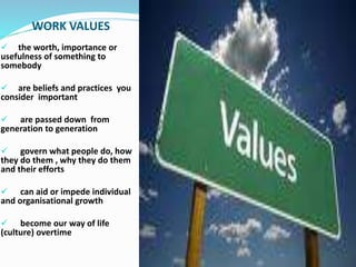 Developing appropriate work values, ethics and corporate | PPTX