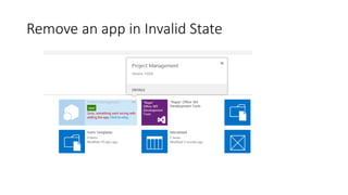 Remove an app in Invalid State 
 