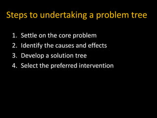 Developing a problem tree | PPTX