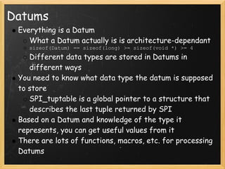 Developing A Procedural Language For Postgre Sql