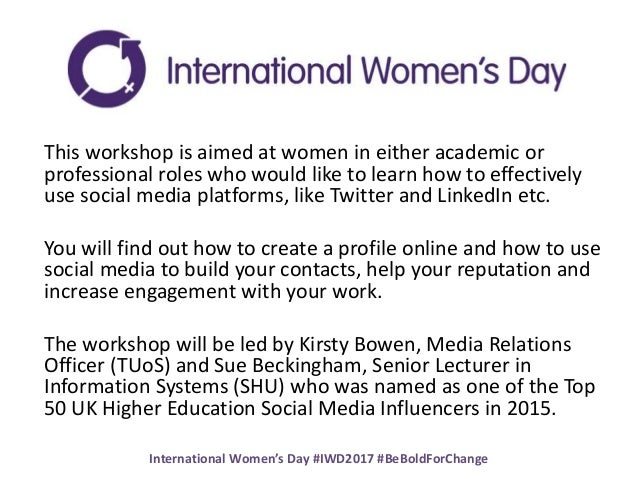 developing a professional online profile iwd2017 profile professional