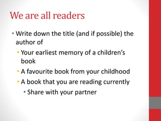 Developing a reading culture in your school | PPTX