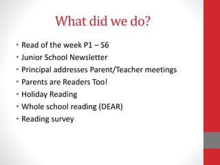 Developing a reading culture in your school | PPTX