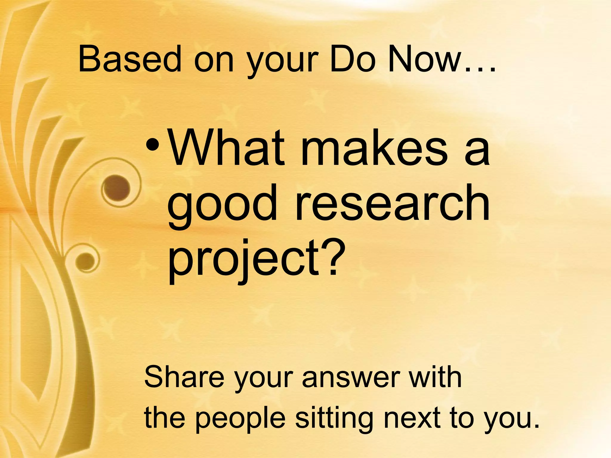 Developing a research question ppt