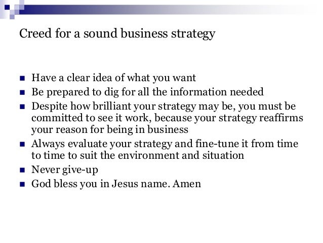 developing sound business plans