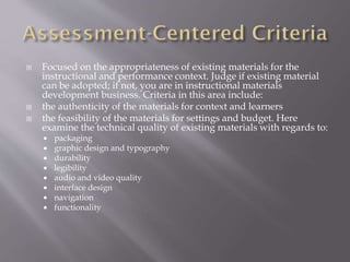 Developing assessment instruments | PPTX
