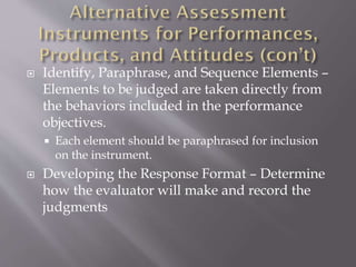 Developing assessment instruments | PPTX