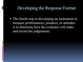Developing assessment instruments | PPTX