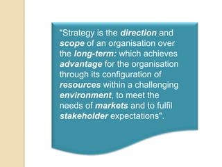 Developing A Strategic Business Plan