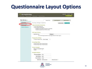 Questionnaire Layout Options16