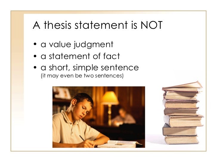 Developing a thesis sentence