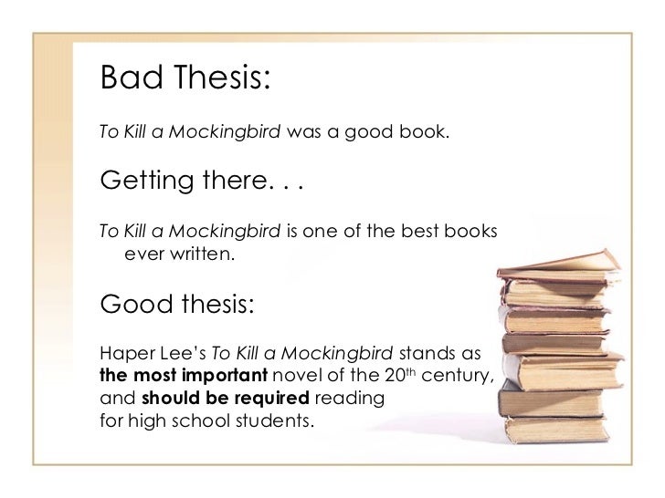 Good Book Thesis Statement... Good Thesis Statement For Book Report