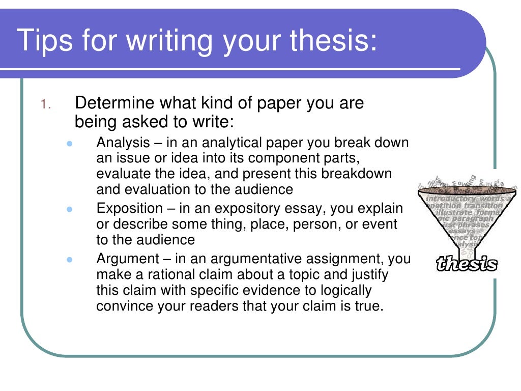 develop a thesis practice quizlet