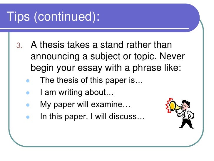 what is a thesis statement and abstract