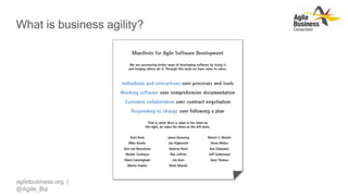 agilebusiness.org |
@Agile_Biz
What is business agility?
 