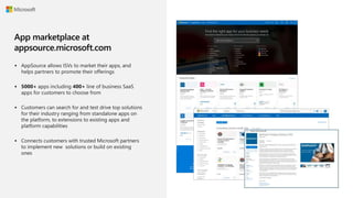 App marketplace at
appsource.microsoft.com
 