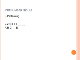 Preformative Numbers Developing concepts in mathematics | PPTX
