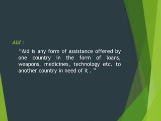 Developing countries need trade not aid | PPT