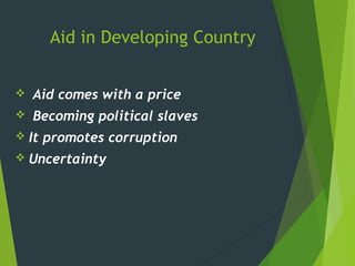 Developing countries need trade not aid | PPT