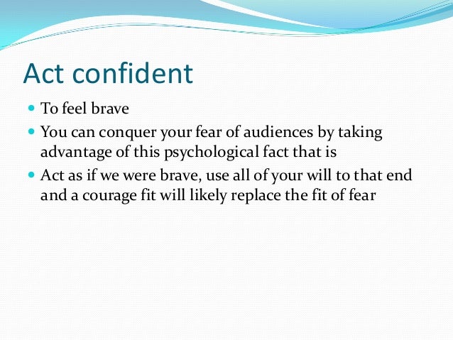 confidence