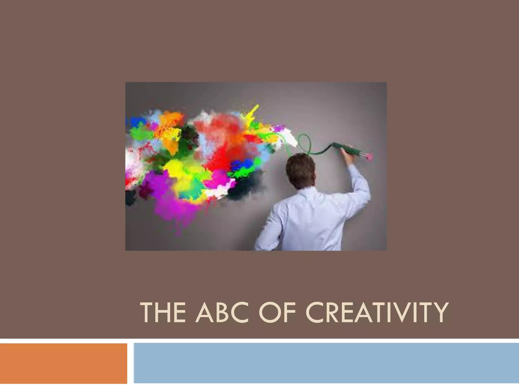 THE ABC OF CREATIVITY
 