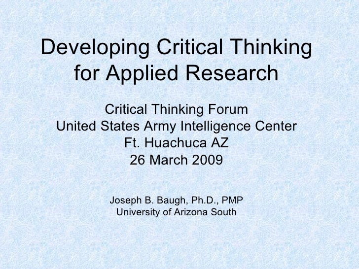 research articles on critical thinking