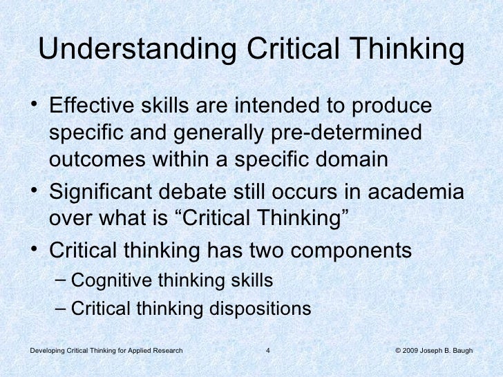 Research critical thinking