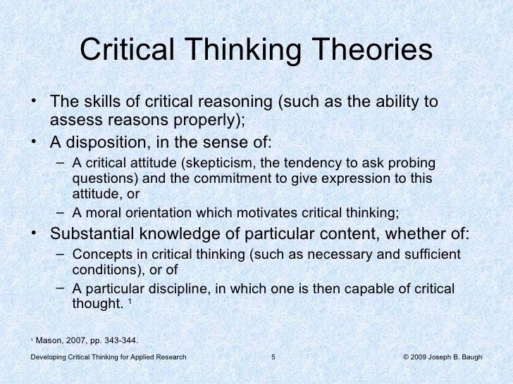 Research critical thinking