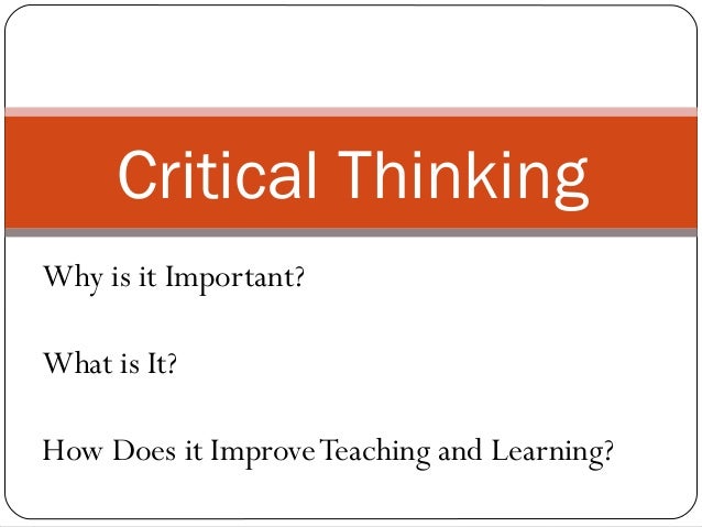 Improve critical thinking