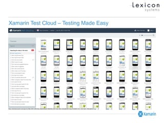 Xamarin Test Cloud – Testing Made Easy
 