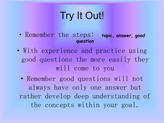 Developing deep thinking mathematical questions [autosaved] | PPTX