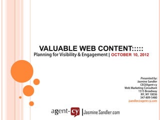 VALUABLE WEB CONTENT:::::
                | OCTOBER 10, 2012
 