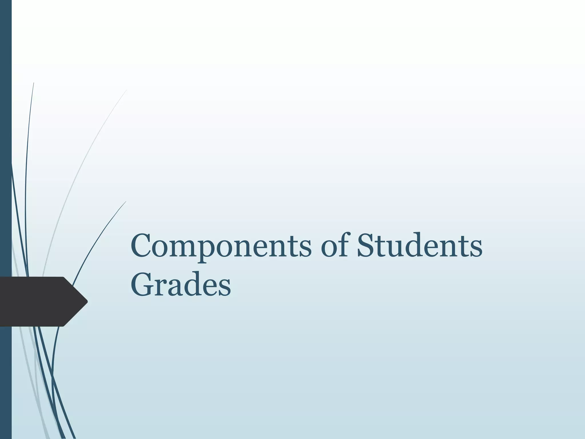 Components of Students
Grades
 