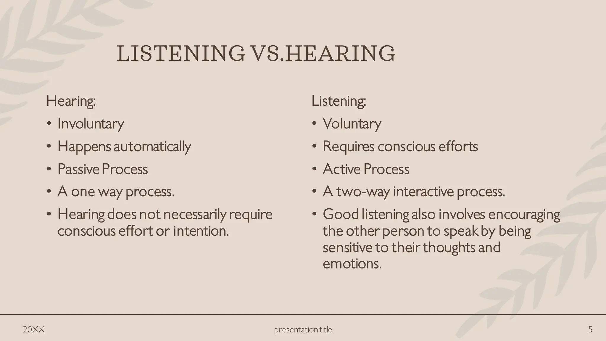 PPT On Developing Effective Listening Skills | PDF