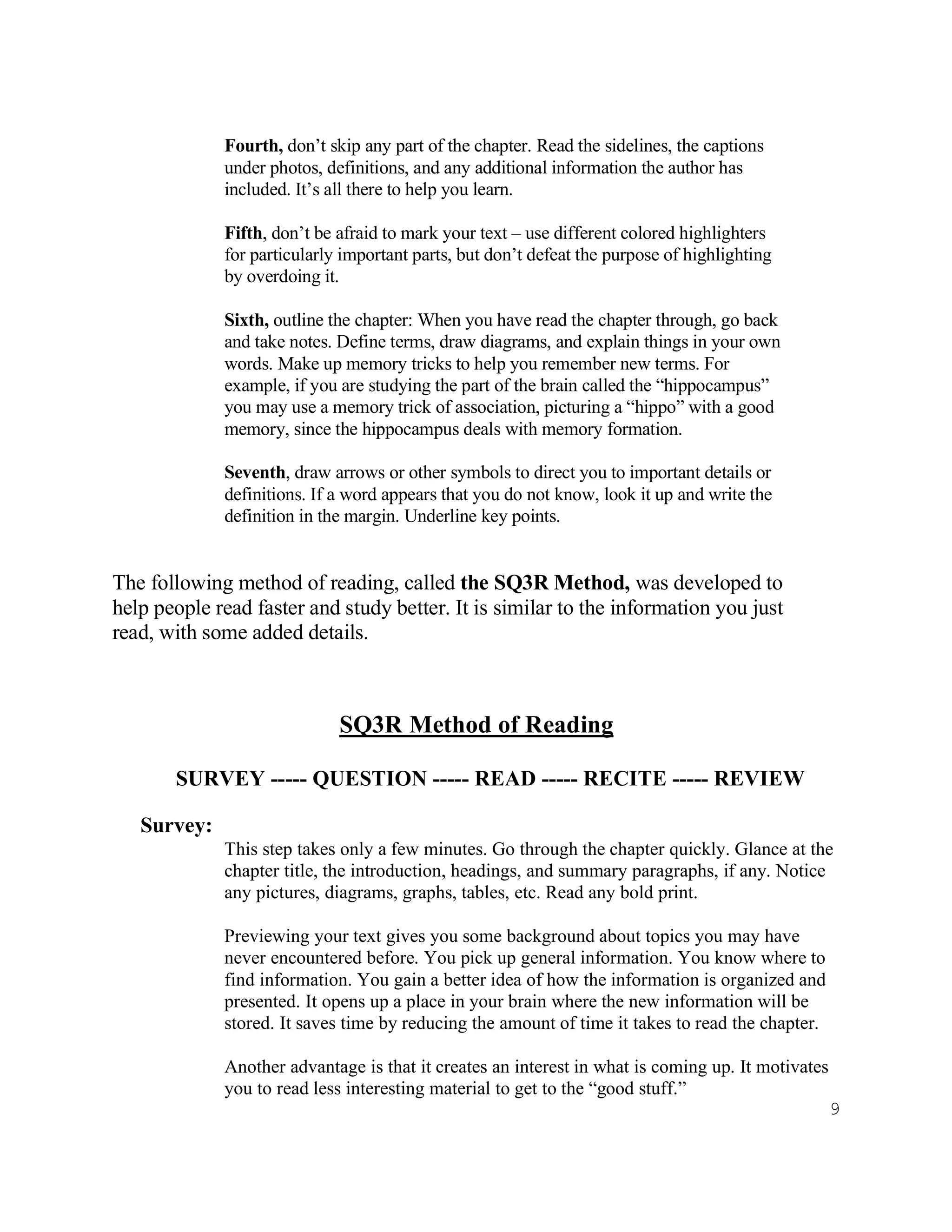 Developing effective study habits pdf