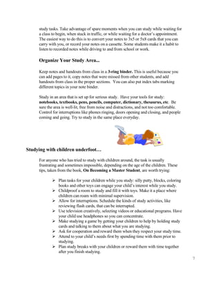 Developing effective study habits | PDF