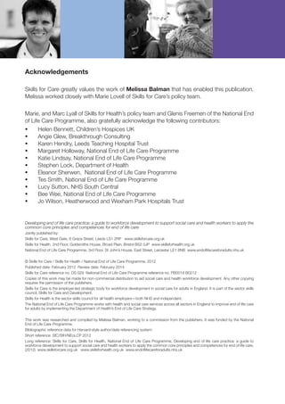 Developing end of life care practice | PDF
