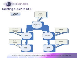 Relating eRCP to RCP 