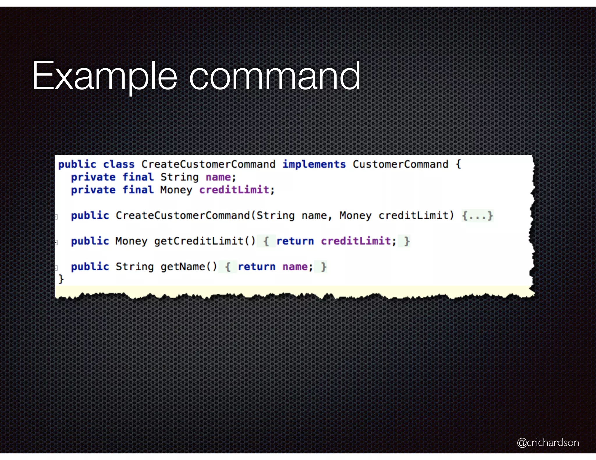 @crichardson
Example command
 